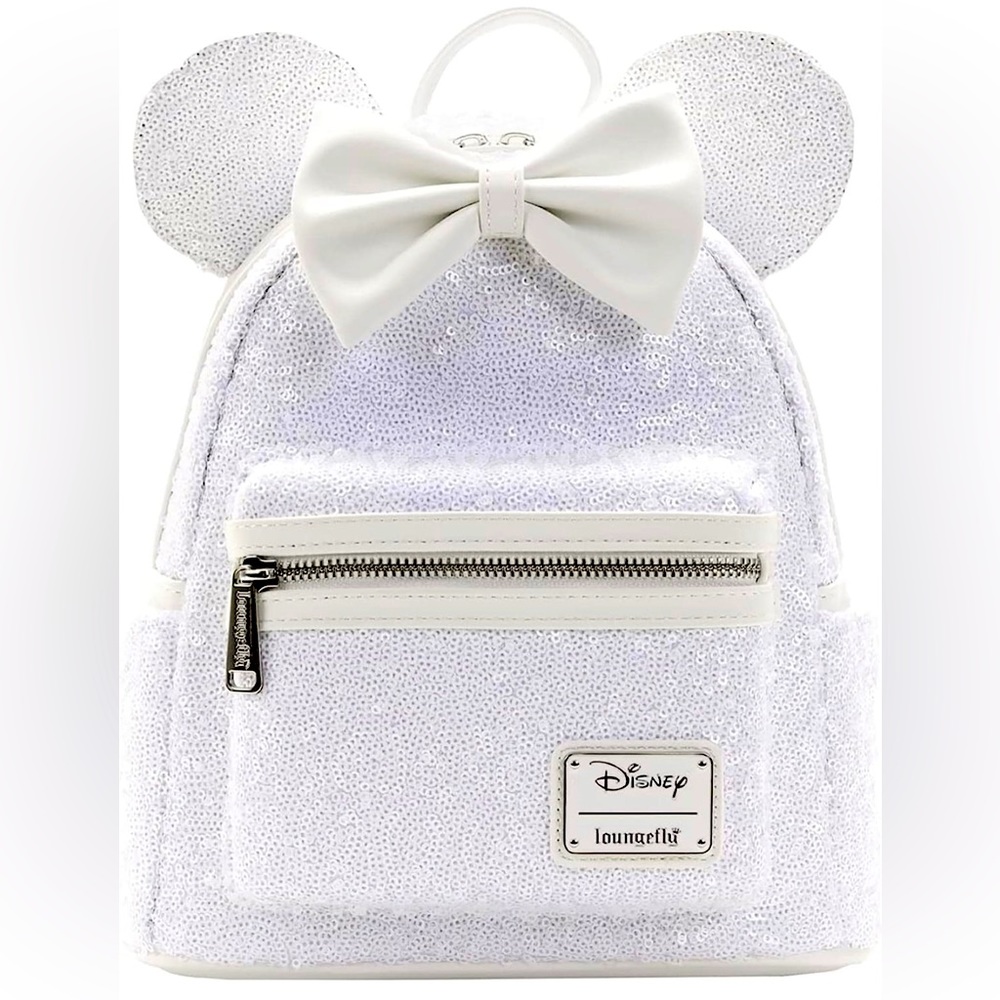 Loungefly White Sequin Backpack